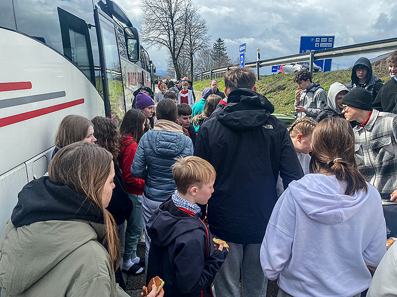 Abfahrt in Idstein, 5 Uhr früh