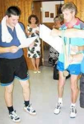 Zweite im Doppel: Krüger / Hagen tt-vereinsmeisterschaft2003-05