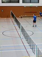 Als erstes werden die beiden Herrendoppel ausgetragen. 08-Liga-Mensfelden