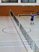 Als erstes werden die beiden Herrendoppel ausgetragen. 08-Liga-Mensfelden