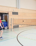 Gegner ist hinten - Peter pirscht zum Drop. 22-Liga-Erbach