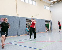 Aber auch das Damendoppel versuchte zu punkten.