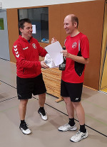 Siegerehrung Platz 2
André gewann ein Spiel weniger als Franziska