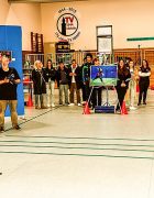 Matthias Kunert (Vorstand Marketing TV 1844 Idstein) verwies auf das gelungene Aufmacherfoto der Fotoausstellung mit der Badmintonathletin Lara Hirmer, festgehalten vom Fotofreund Volker Gottwald. - Foto Detlef Bömelburg