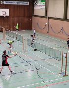 Fokussiert ins Spiel: Juri und Nuka beim Einspielen – die Basis für starke Ballwechsel wird vor dem ersten Punkt gelegt.