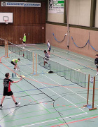 Fokussiert ins Spiel: Juri und Nuka beim Einspielen – die Basis für starke Ballwechsel wird vor dem ersten Punkt gelegt.