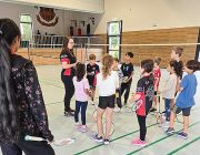Herzliche Begrüßung in der Badminton-Coachingzone des TV 1844 Idstein – der gespannte Start in eine Woche voller Bewegung und Abenteuer.